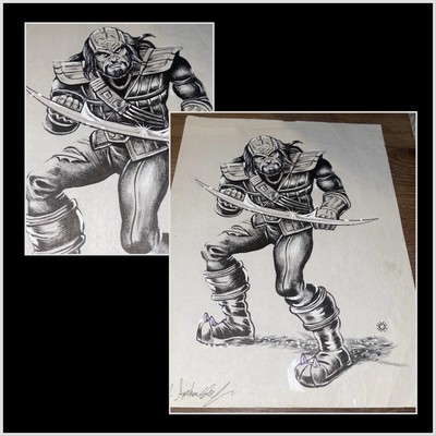 STAR TREK NEXT GENERATION   1992 Worf Original Drawing by David Arshawsky