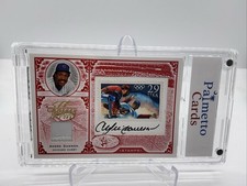 2004 Leaf Donruss Playoff Baseball Stamp Auto with Patch Andre Dawson /10 Cubs