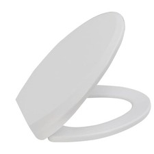 Dayao Premium Round Toilet Seat with Cover, Slow Quiet Close, Bathroom - White