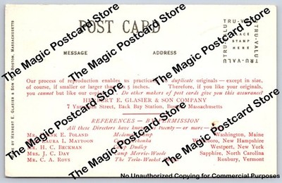 Minne-Wonka Lodge THREE LAKES Wisconsin RPPC Glasier Photo Advertising ~1930s