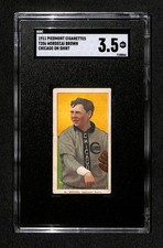 Mordecai Brown T206 Piedmont 350-460 Chicago On Shirt SGC 3.5