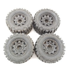 4x Proline Trencher #10168 1/10 Monster Truck Tires on 12mm hex Raid Wheels Used
