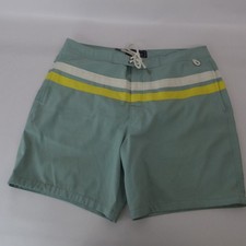 Abercrombie Fitch Board Shorts Men's 34 Pastel Blue Stripes Swim Trunks