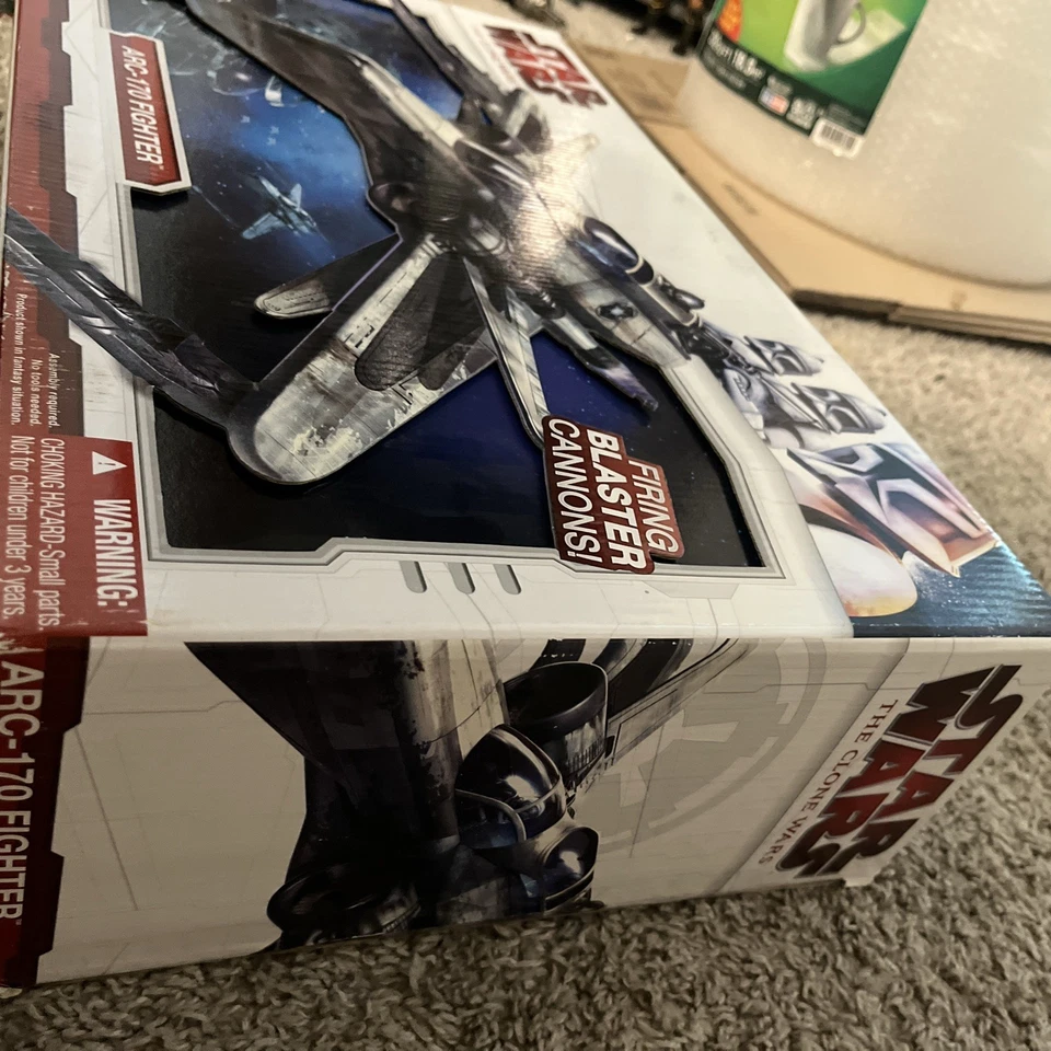 Hasbro Star Wars Clone Wars 2009 ARC-170 FIGHTER Vehículo Diorama NUEVO SELLADO MUY BUEN ESTADO Foto 3 de 4