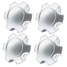 4 Wheel Center Hub Covers Fit for 6 Lug Tundra 17 Inch 5 Double Spoke Silver