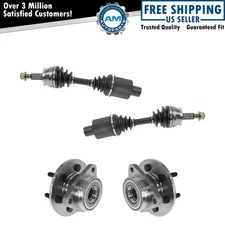 Front CV Axle Shafts & Wheel Hub Bearing Assemblies Set of 4 for Dakota Durango