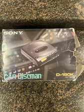 Vintage Sony D180K Car Discman Portable CD Player With Box D-180K 