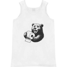 'Bear Holding Toilet Paper' Adult Vest / Tank Top AV051158