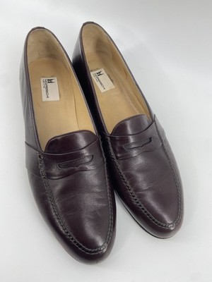 Moreschi Shoes Mens 14 Brown Dress Leather Slip On Penny Loafers Italy Preppy