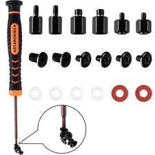 ASTARON M.2 SSD Screws Kit，Nvme M2 Screws Suitable for PS5 ASUS MSI - Black