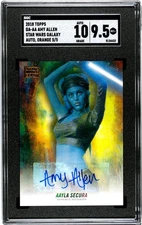 2018 Topps Amy Allen Secura Star Wars Galaxy ORANGE /5 SGC 9.5 w/10 AUTO (5/5)