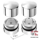 Upgraded Axle Nut Covers fit for Harley, Stealthy Front Axle Nut Caps Chrome