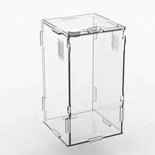 Acrylic Mini Reptile Tank Habitat Transparent Terrariums with Locking Latch S...