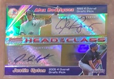 2006 Bowman Chrome Gold Refractor dual auto ALEX RODRIGUEZ JUSTIN UPTON #14/25!