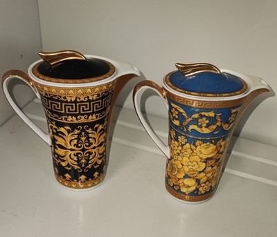 Rosenthal Versace Minikännchen Floralia Blue und Floralia Gold