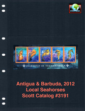 $11.50 Scott Value - 2012 ANTIGUA Seahorses s/s Caribbean Sea CV MNH NH UMM