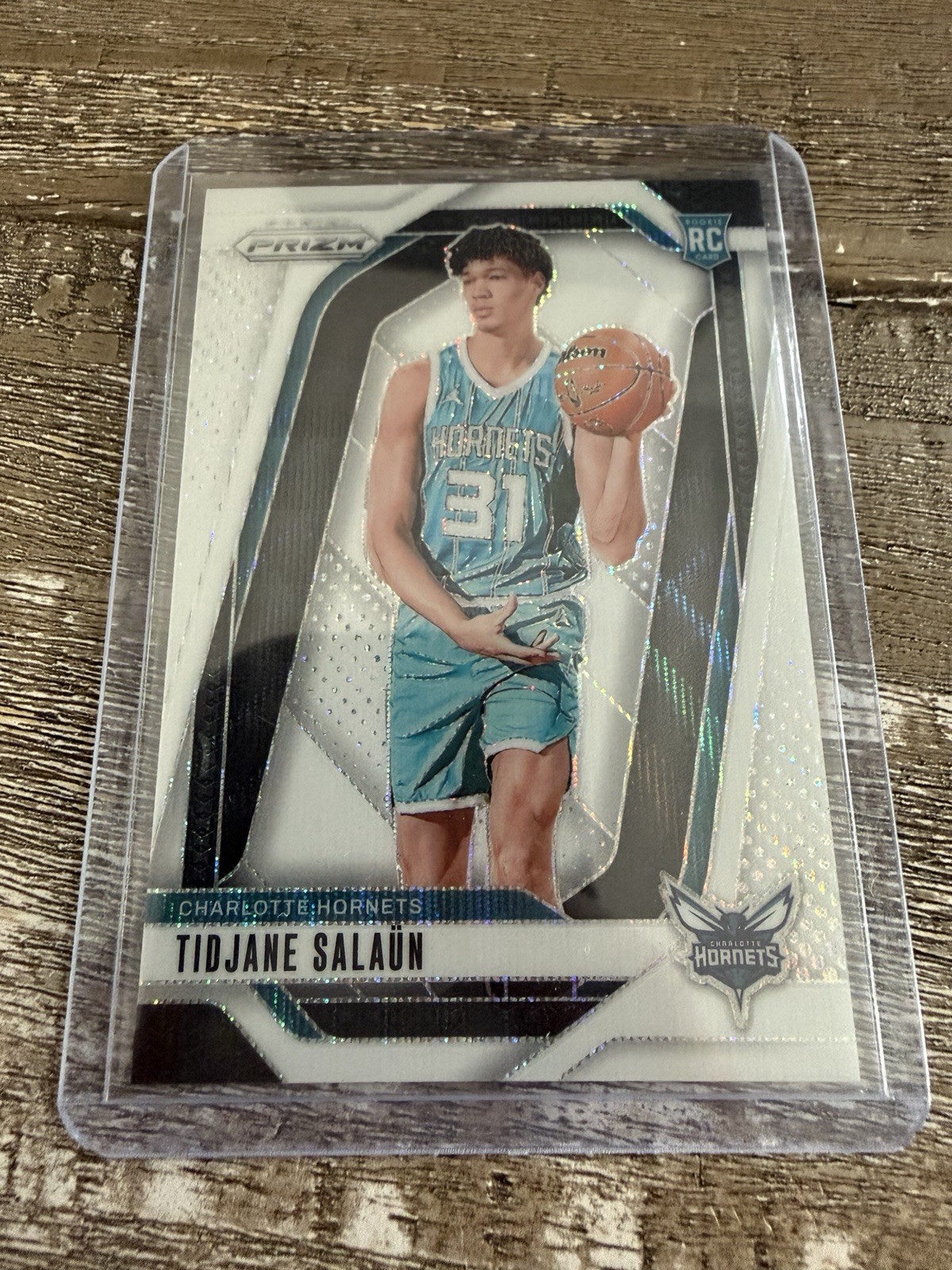2024-25 Prizm Tidjane Salaun RC Rookie White Wave /38 SP SSP Color Match #262