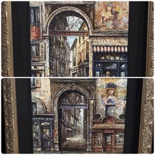 LOT OF 2 Vadik Suljakov Signed And Numbered Embellished Canvas Matted And Framed