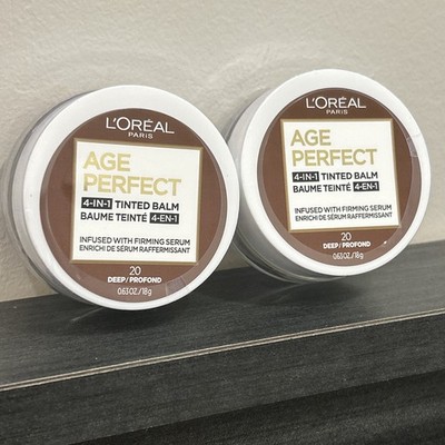 2x L'Oreal Paris AGE PERFECT 4-in-1 Tinted Balm Foundation , 20 Deep