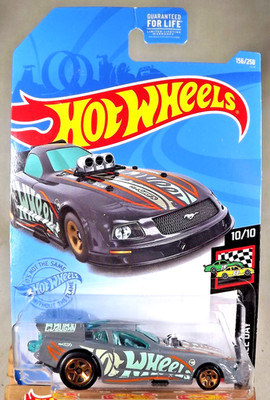 2021 Hot Wheels Treasure Hunt #156 HW Race Day 10/10 MUSTANG FUNNY CAR Gray w5Sp