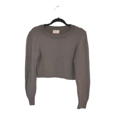 Urban Outfitters Cropped Gray Fuzzy Sweater Size L
