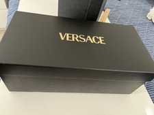 Versace Black Cardboard Gift Box with Lid, Solid Rectangle Designer Theme