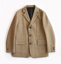 Margaret Howell Harris Tweed Wool Blazer Japan-made M Soft Color UK Fabric