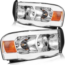 Pair Headlight Assembly For Dodge Ram 2500 4.7l 5.9l 2002 2003 2004 2005