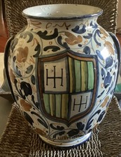 vaso Grande di maiolica FARMACIA, probabilmente tradizione di Deruta o Faenza. 