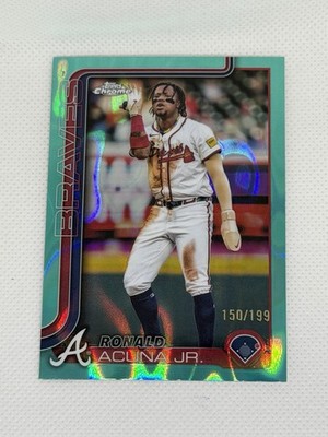 2025 Topps Chrome Ronald Acuna Jr /199 Aqua Raywave