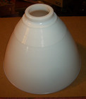 ART DECO ANTIQUE VINTAGE 30s-40s MILK GLASS TORCHIERE RIBBED DIFFUSER SHADE 8" — photo 1