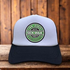 Mr. Zogs Sex Wax Mens Trucker Hat Black Snapback Surfboard Skate Baseball Cap