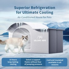 Cama de enfriamiento para mascotas casa de hielo para gatos y perros - nido de enfriamiento de verano, cama interior para mascotas