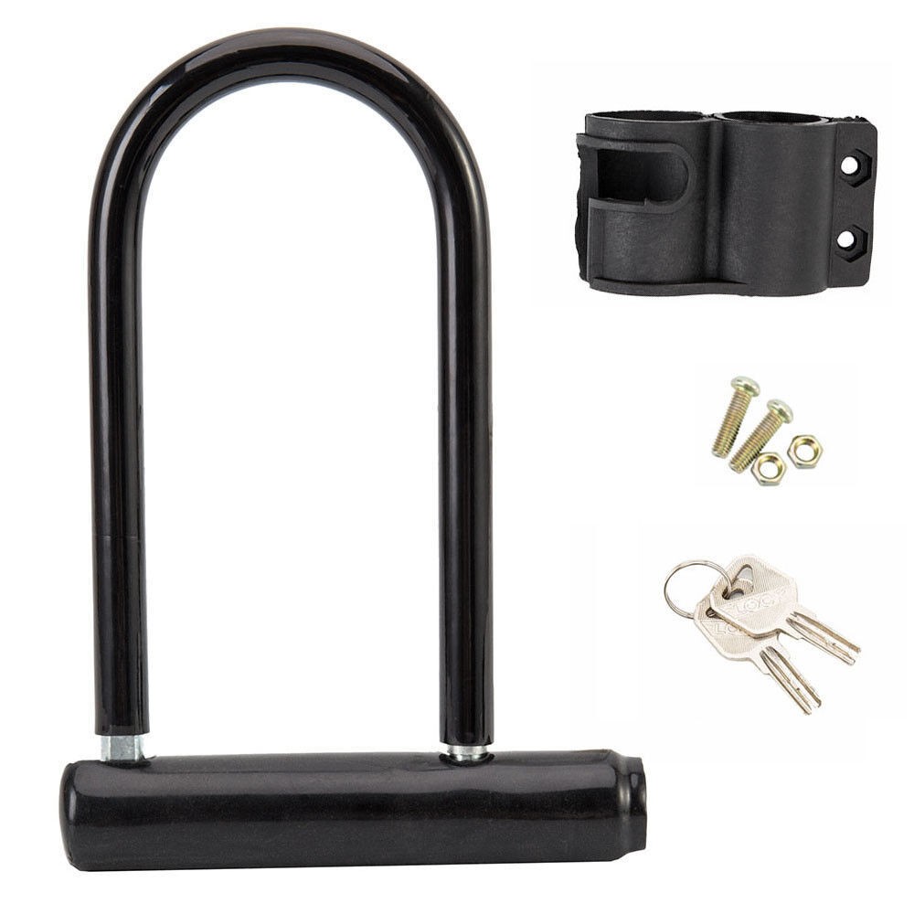 Bike D Lock Motorbike U Lock Cycle Scooter Bicycle Heavy Duty Security Lock-