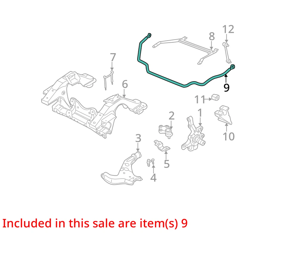 2001 Nissan Pathfinder RWD Front Stabilizer Bar OEM 46K Miles - LKQ402480005 - Image 4 of 4