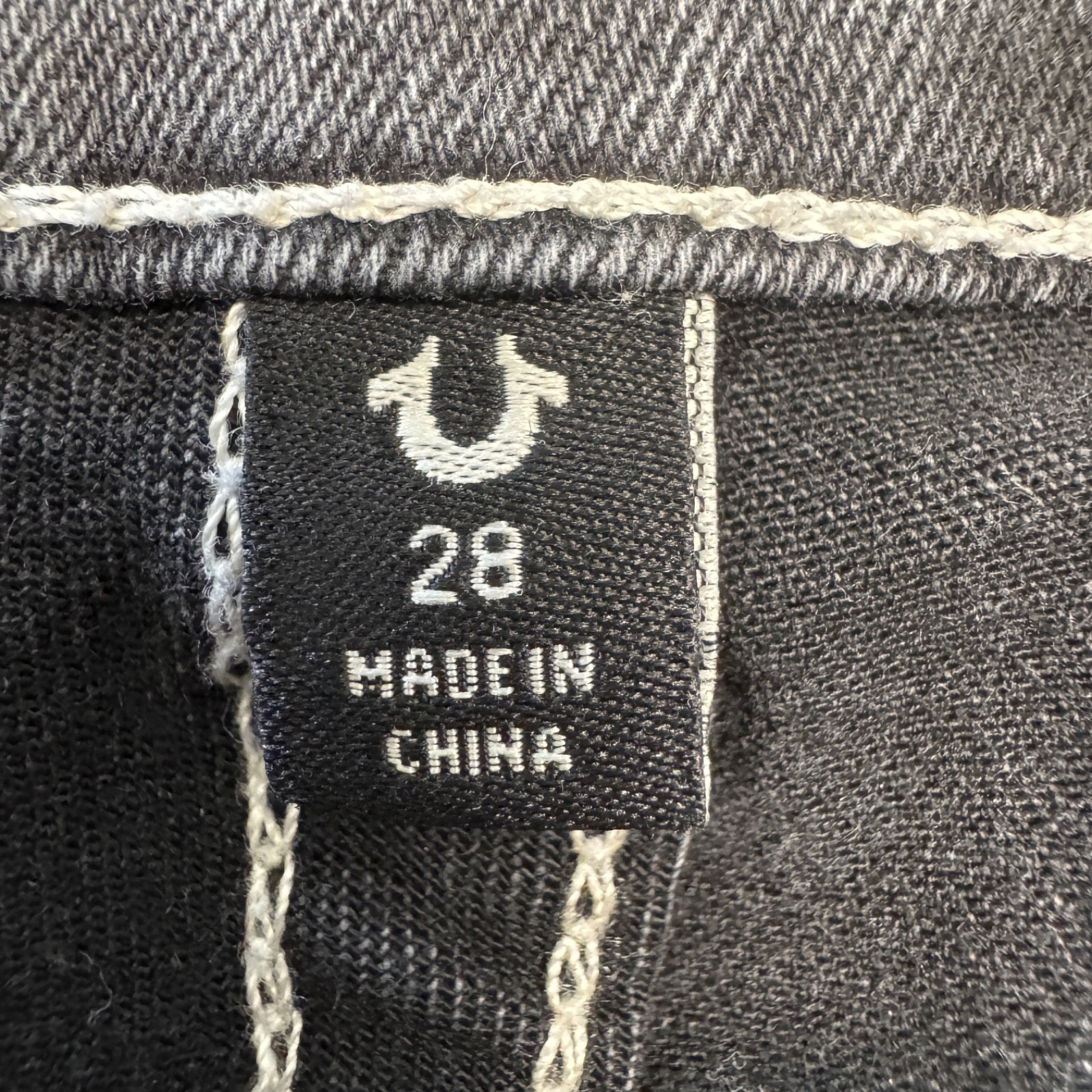 True Religion Ricki Relaxed Straight Jeans Womens 28 Gray Black Wash thumbnail 14