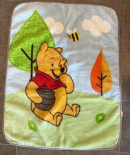 Disney Winnie the Pooh Honey Pot Bumble Bee Vintage Fleece Baby Blanket 30 x 40