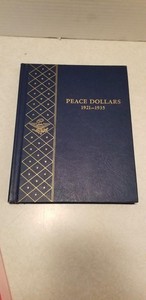 Whitman 1960 Peace Dollars 1921-1935 3-Page Plastic Tab Coin Album Nice