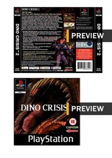 Dino Crisis 2 - Cover intarsiata riproduzione PlayStation PS1 - senza gioco/custodia