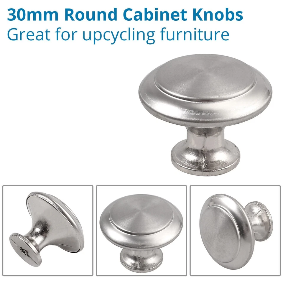 2-24PCS Door Knobs Cabinet Handles Cupboard Drawer Kitchen Stainless Steel DIY - Image 2 of 4
