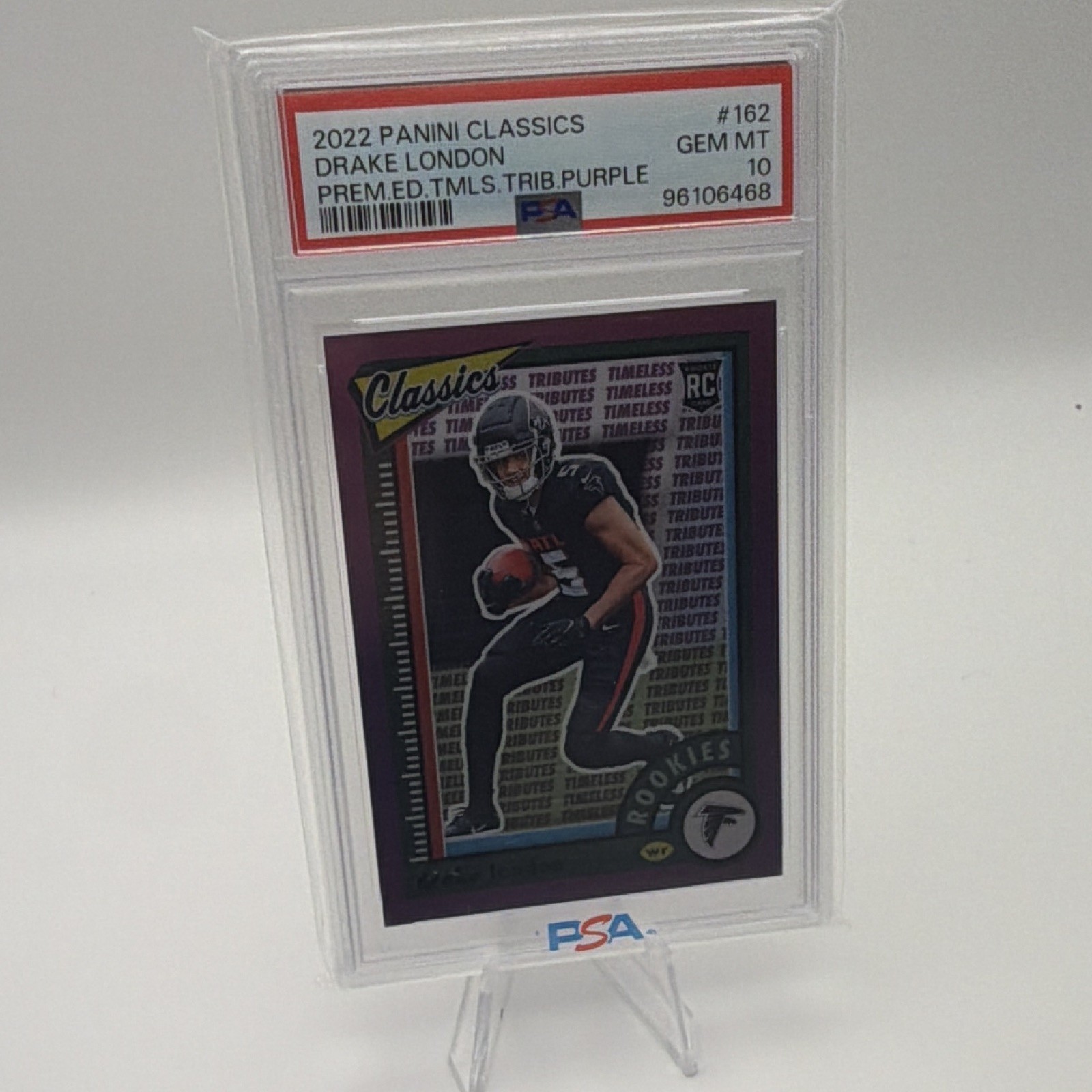 Drake London Panini Classics #162 Premium Edition Timeless Tributes Purple