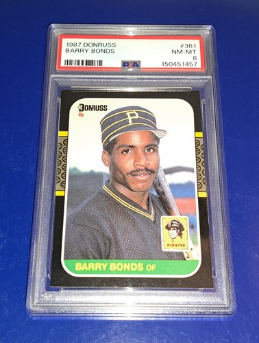 1987 Donruss - Barry Bonds #361 (RC) PSA NM-MT 8