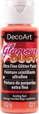 DecoArt Glamour Dust Glitter Paint 2oz-Sizzling Red