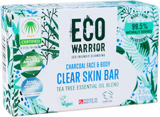 Eco Warrior Charcoal Clear Skin Soap Bar | Vegan, Cruelty-Free, Eco Friendly, Na