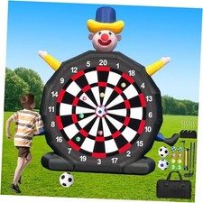 14ft Giant Inflatable Soccer Dart Board with 8 Golf Balls  2 Soccer Balls