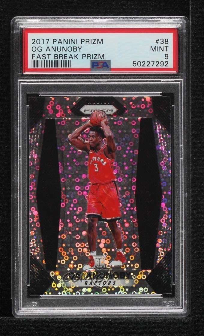 2017-18 Panini Prizm Fast Break Prizm OG Anunoby #38 PSA 9 MINT 0nr3