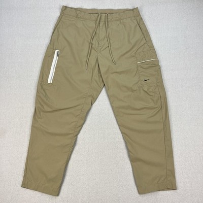 Nike Sportswear Essentials Utility Pants Mens Size 36 Beige Nylon Tech Loose Fit