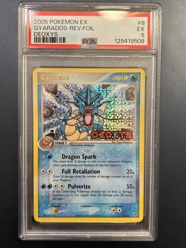 PSA 5 Gyarados 8/107 Reverse Holo Ex Deoxys Stamp Pokemon