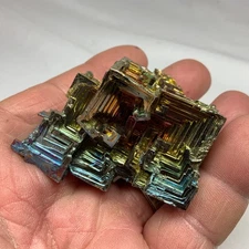 Bismuth 5.9 Oz Titanium Aura Rainbow Pyramid Crystal Specimen Exact Stone #4021