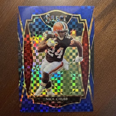 2020 Select Nick Chubb #125 Premier Level Blue Checkerboard 2/149  